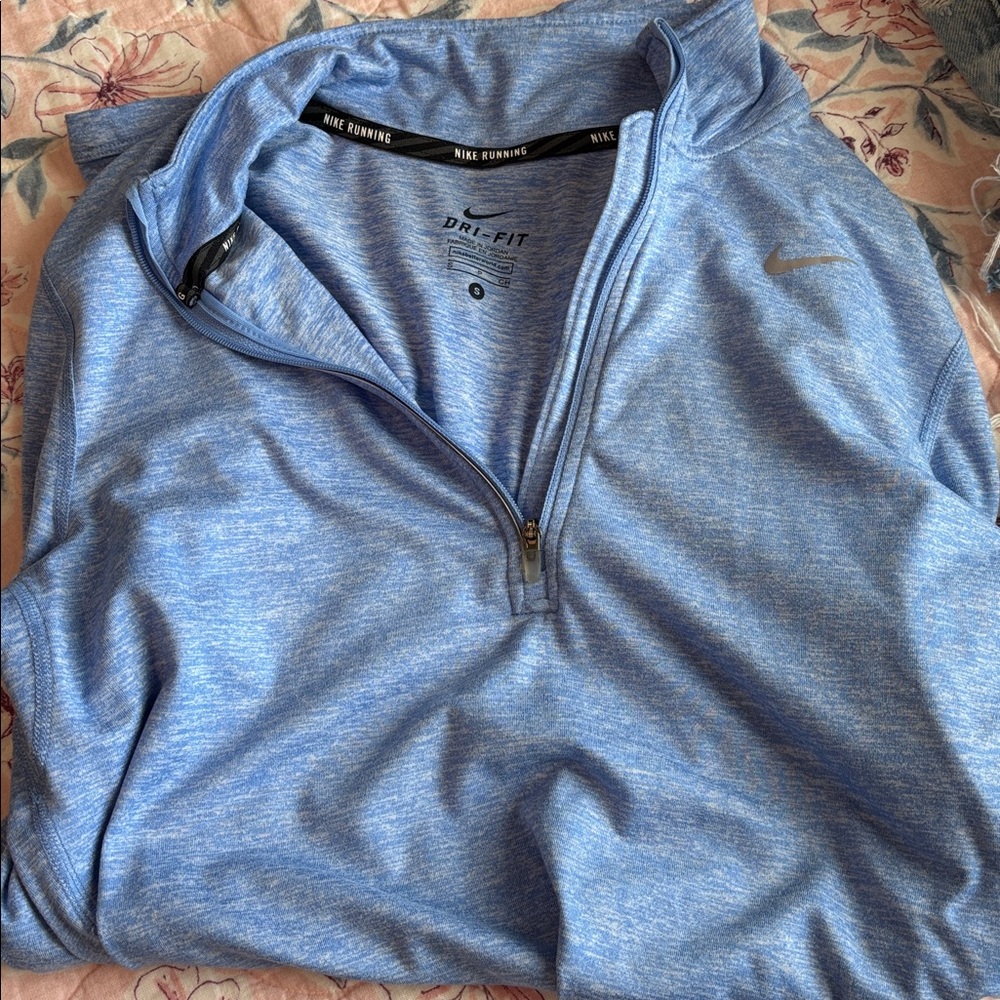 Nike Light Blue Dri-FIT Half-Zip Top